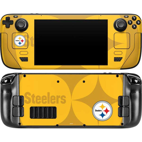 NFL Pittsburgh Steelers Double Vision Steam Deck Handheld Gaming Computer Skin
